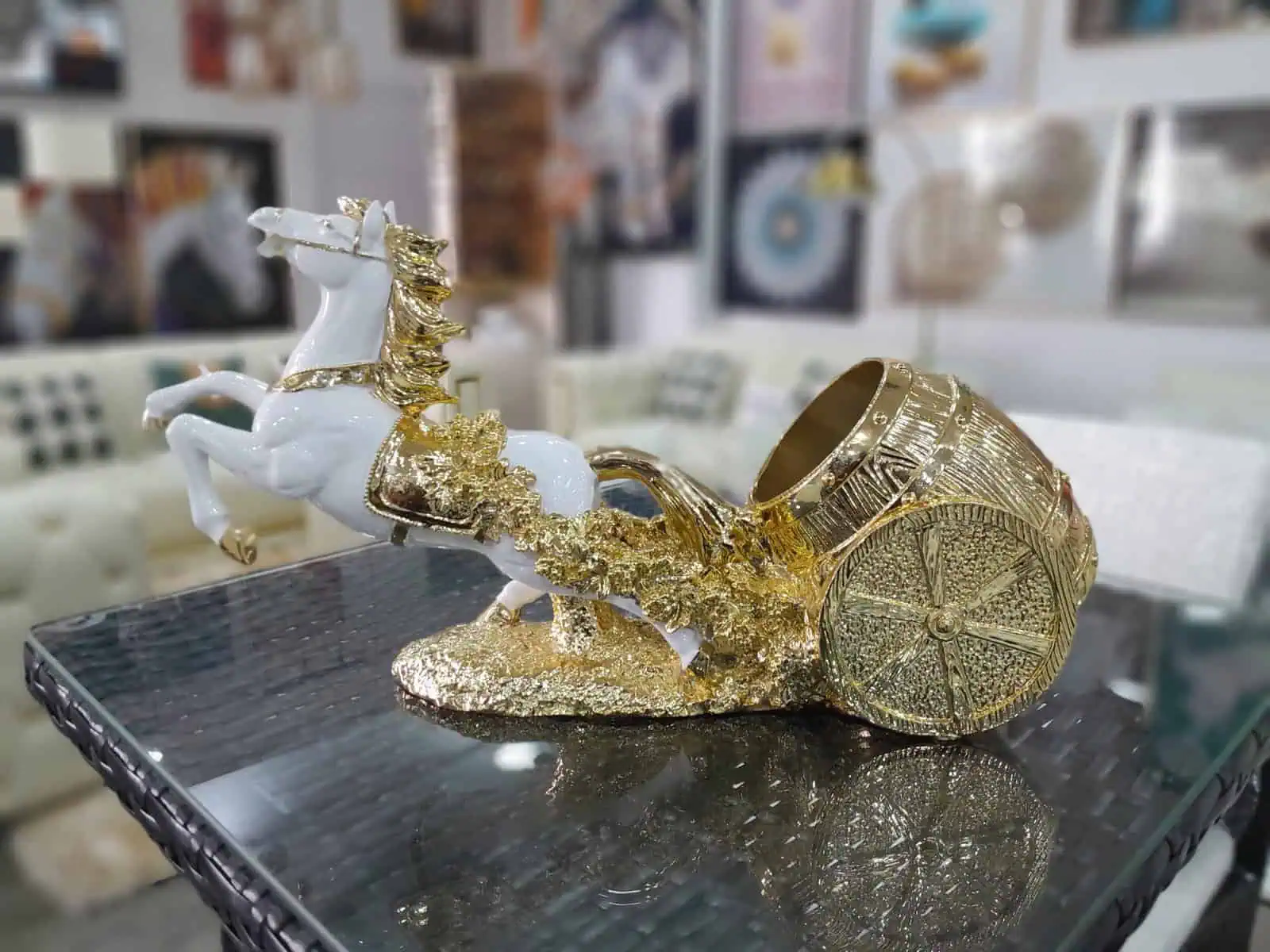 Resin Horse Wine Holder
