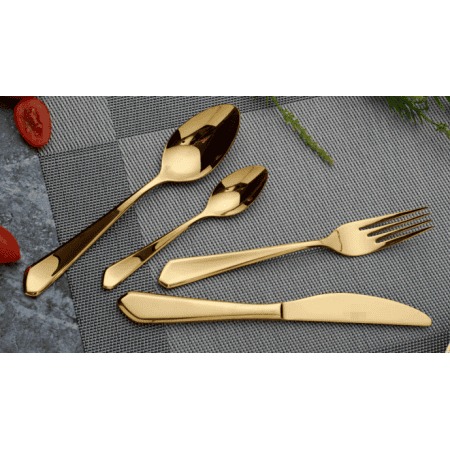 Gold plated luxurious cutlery set