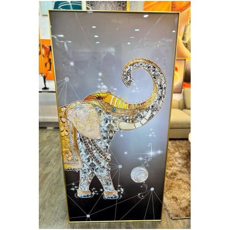 80x160cm Jaipur elephant crystal frame