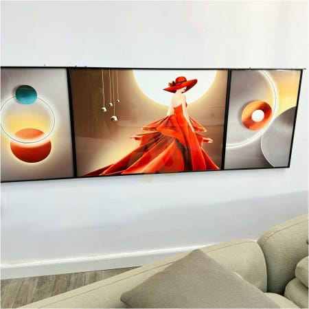 Wall frame design for living room