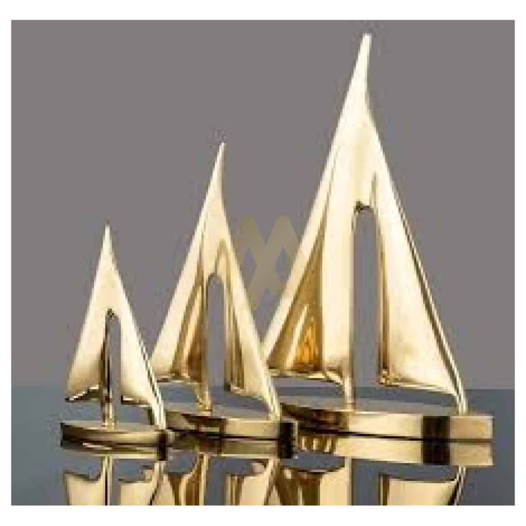 BIG Golden Sailing Boat