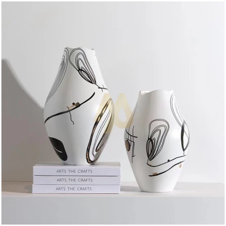 Small sized white decorative vase