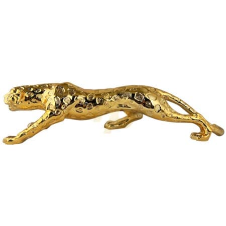 Small Golden Leopard Sculpture
