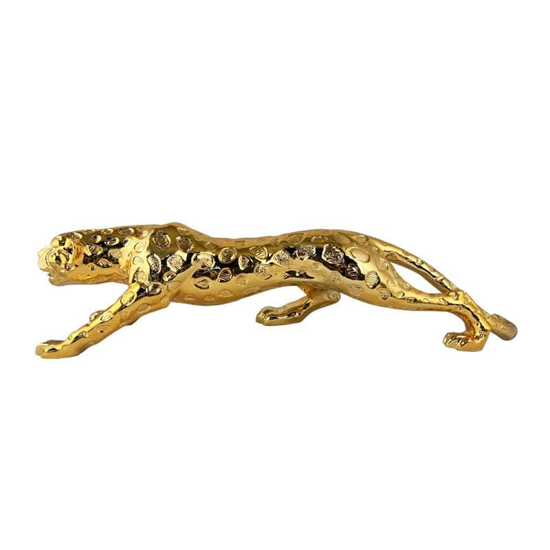Small Golden Leopard Sculpture