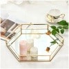 SMALL Luxury Hexagonal Gold Mirror Tray