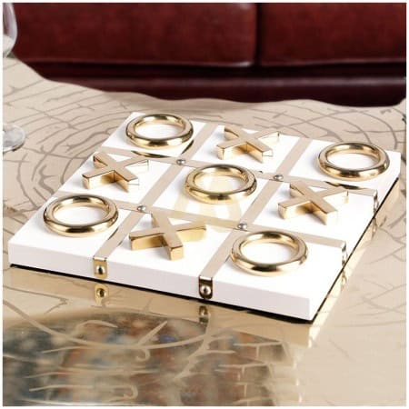 White Lay-Down "XO" Board Decor