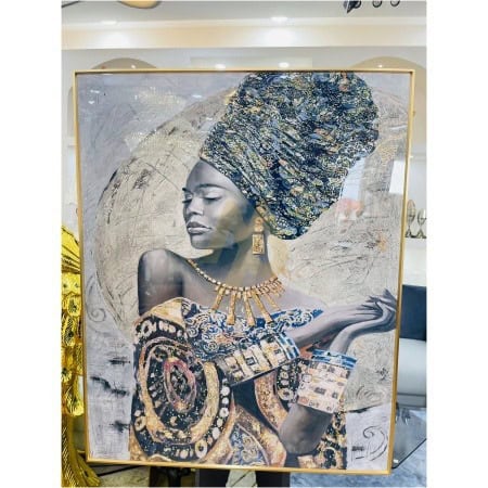 African Elegance Frame – Acrylic & Crystal Stone Finish