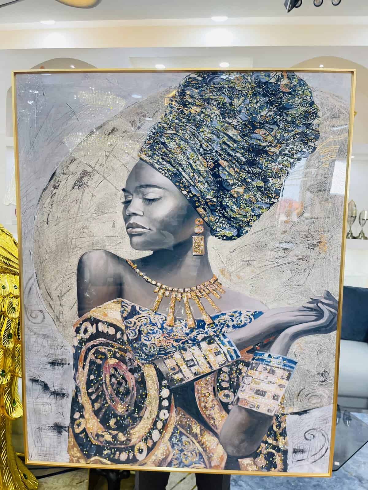 IMG_1450 African Elegance Frame – Acrylic & Crystal Stone Finish