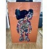 80x120cm Orange LEGO-Printed KAWS