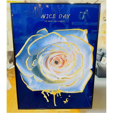Nice Day (V1) Golden Bloom Wall Frame size: 60×80cm