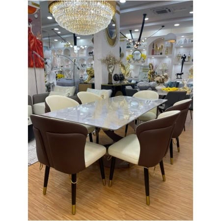 6-Seater Luxury Sintered Stone Dining Set