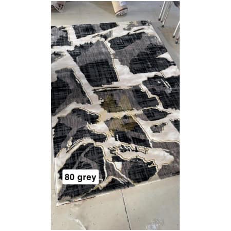 Grey Abstract Pattern Rug