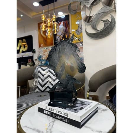 Icy Stallion Head Decor