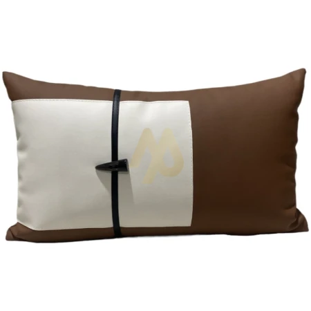 Luxe-blend Leather Throw Pillow