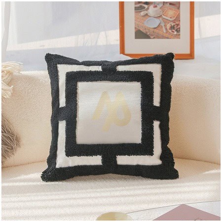 Monochrome Maze Throw Pillow