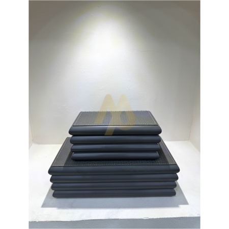 Small Grey Luxe Decorative Leather Storage Box