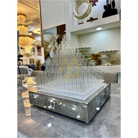 Lush Crystal Pyramid Wine Holder