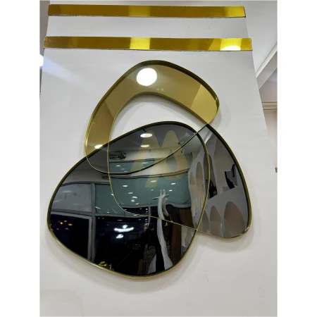 Black Geometry wall Mirror