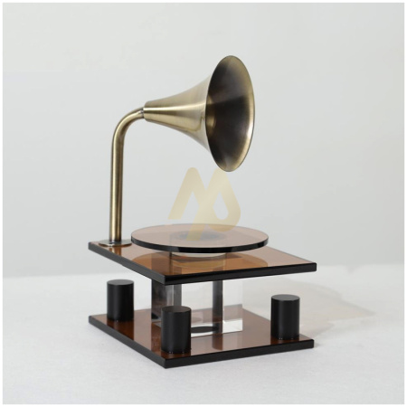 Coffee-Colored Acrylic Gramophone