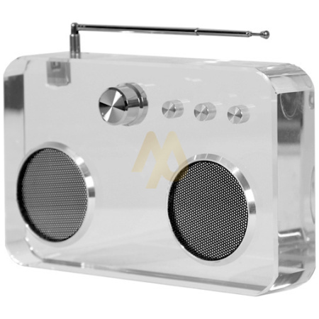 Crystal Retro Radio with Metal Accents