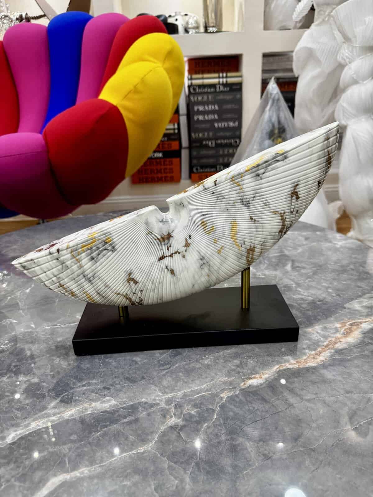 Polyresin Cresent Table accent