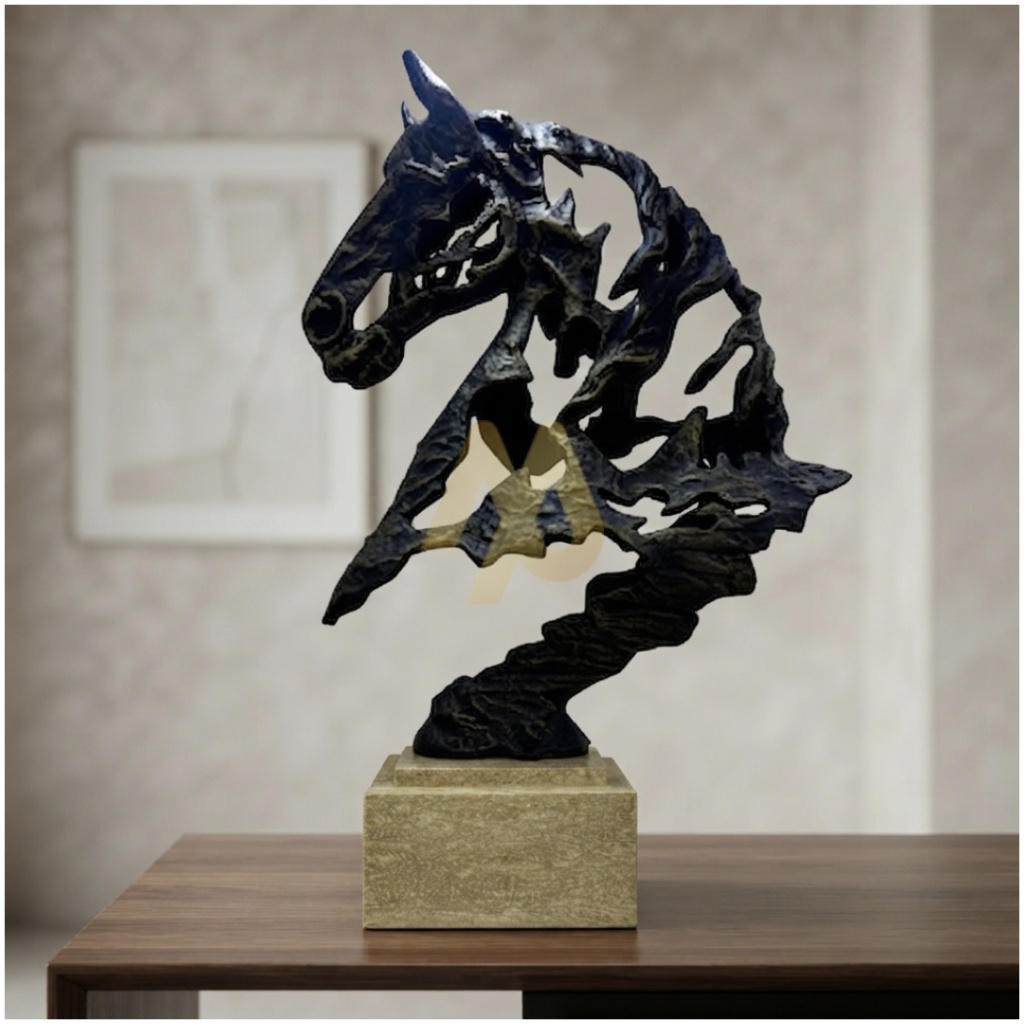 Apocalyptic Horse Head Figurine
