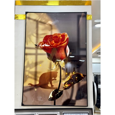 80×120cm Rose Design Acrylic Wall Frame