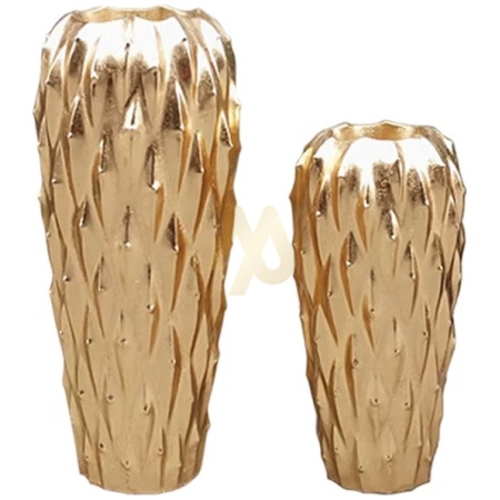 Large Gold Spiked Design Vase