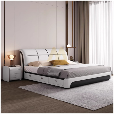 Noir Premium Upholstered Bed Frame