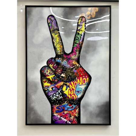 Peace Out Urban Graffiti Canvas