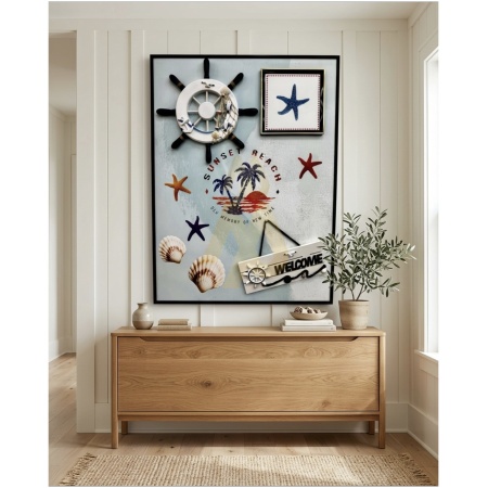 Blue & White Sailor 3D Wall Frame