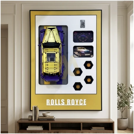 Blue/Gold Rolls-Royce LEGO Wall Frame
