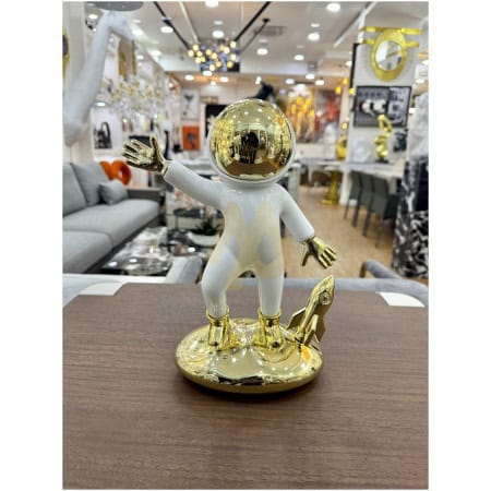 Gold Astronaut Sculpture