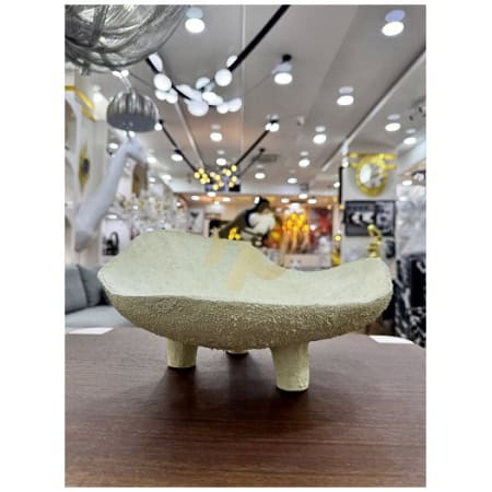 Cream Textured Decorative Bowl