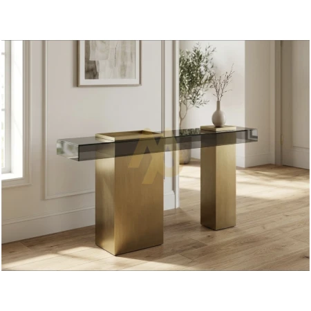 Luxe Glass Console Table
