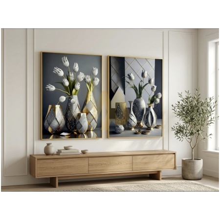 Crystal Bloom Dual Frame Art