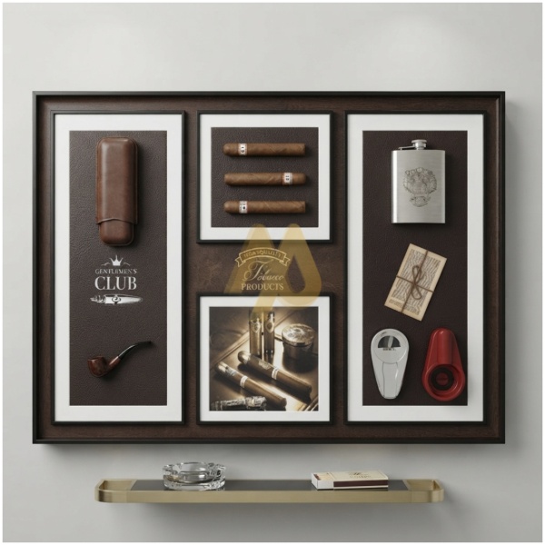 Gentlemen’s Club Cigar Art Frame 60 x 80 - Image 1