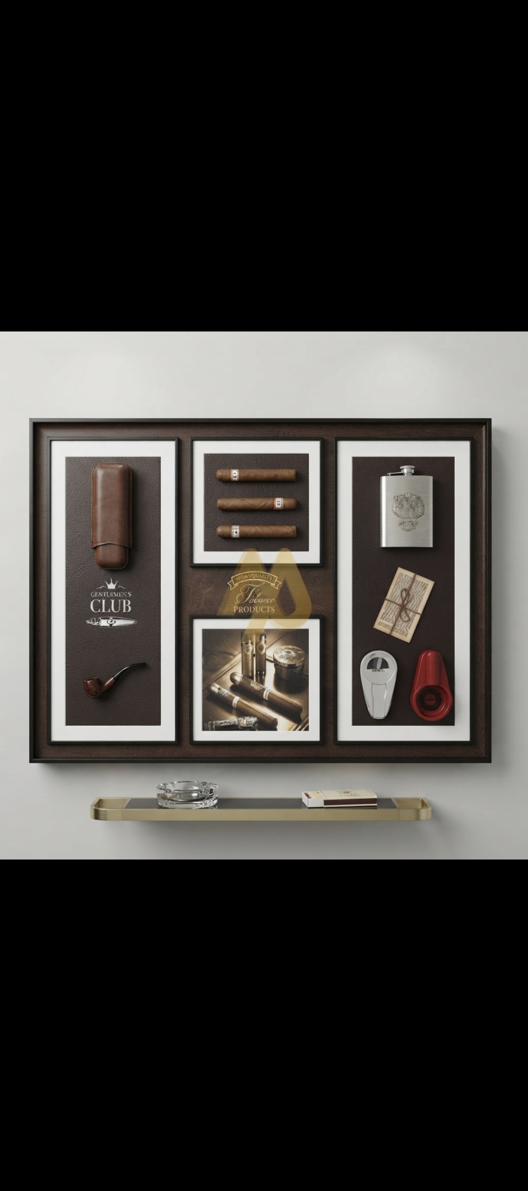 Gentlemen’s Club Cigar Art Frame 60 x 80 - Image 1