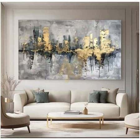 Golden Metropolis Wall Frame