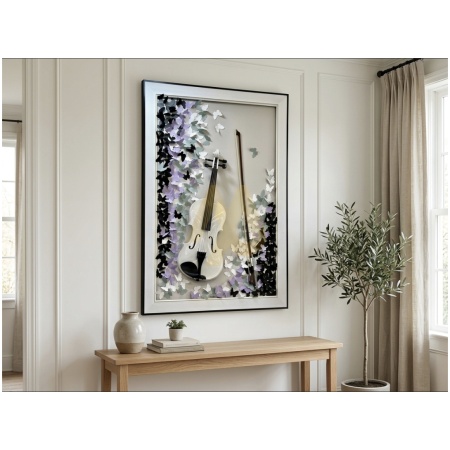Colorful Butterfly Violin Wall Art