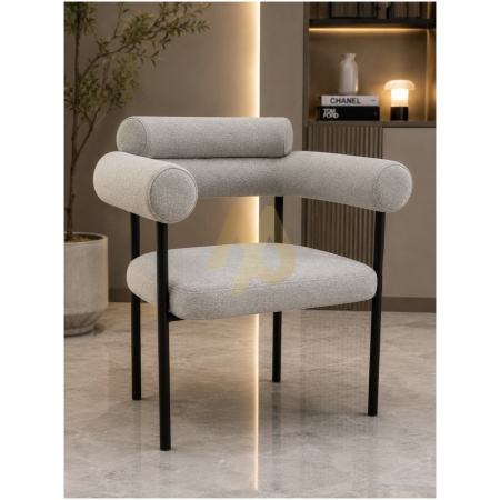 Bouclé Fabric Dining Chair