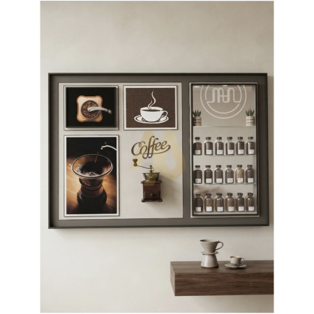 3D Coffee Gallery Wall Art Frame