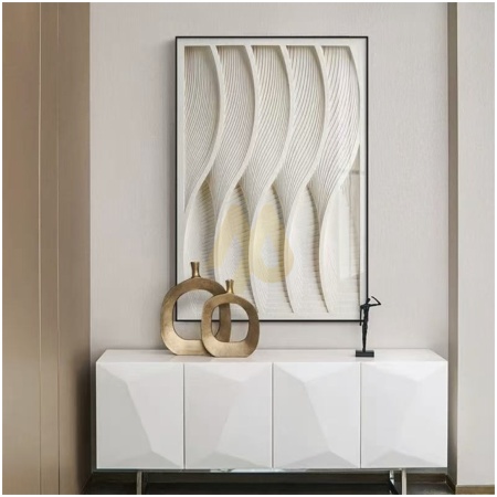120x80cm Wavy Patterned Acrylic Art