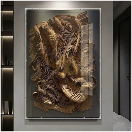 120x80cm Underwater Wavy Patterned Acrylic Art