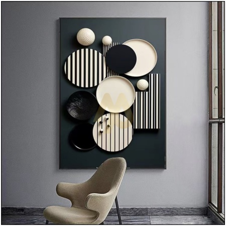 Modern Geometric Circles Acrylic Wall Art