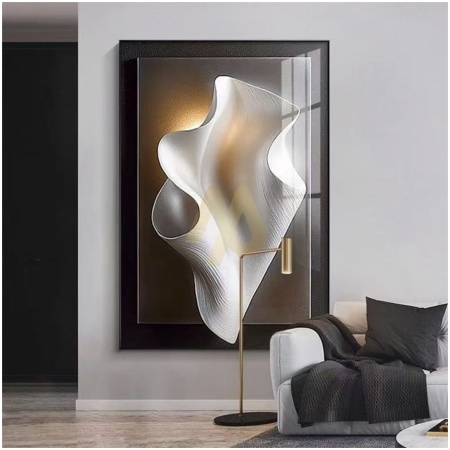 Sculptural Abstract Wave Acrylic Wall Art