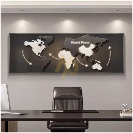 World Map Peace Acrylic Wall Art