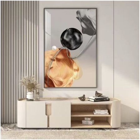 Noir Copper Geometric Abstract Frame