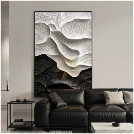Monochrome Ocean Wave Frame