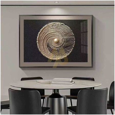 Golden Pebble 3D Wall Frame